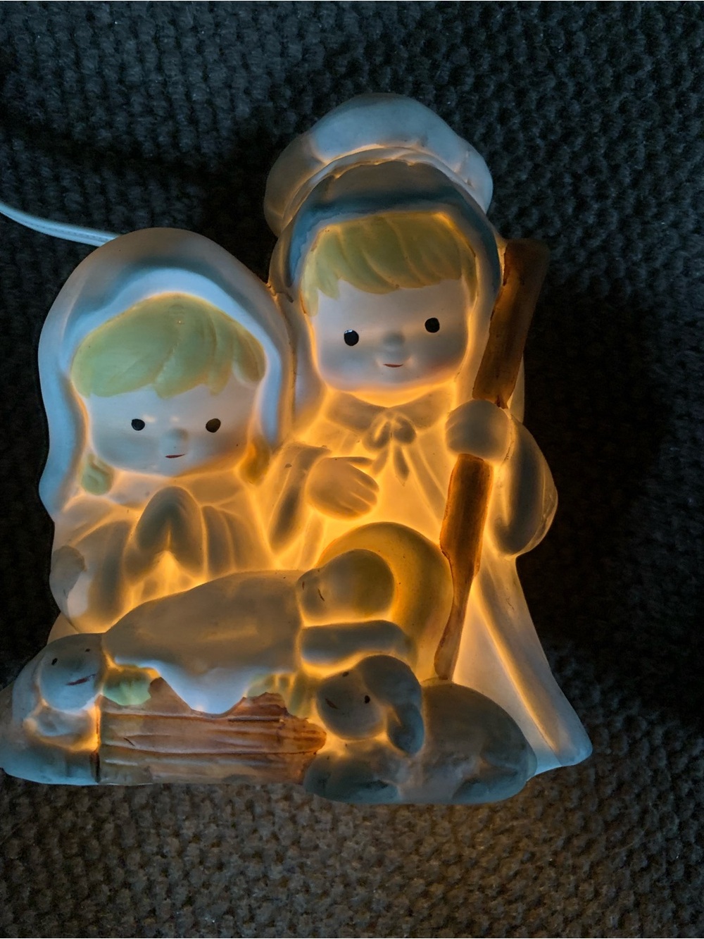 Nativity Night Light - White and Cream